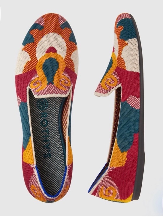 Rothy's Shoes - NEW: Rothy’s Moroccan print Amber loafer flats size 5.5 RARE retired print